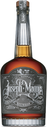 A bottle of Joseph Magnus Bourbon