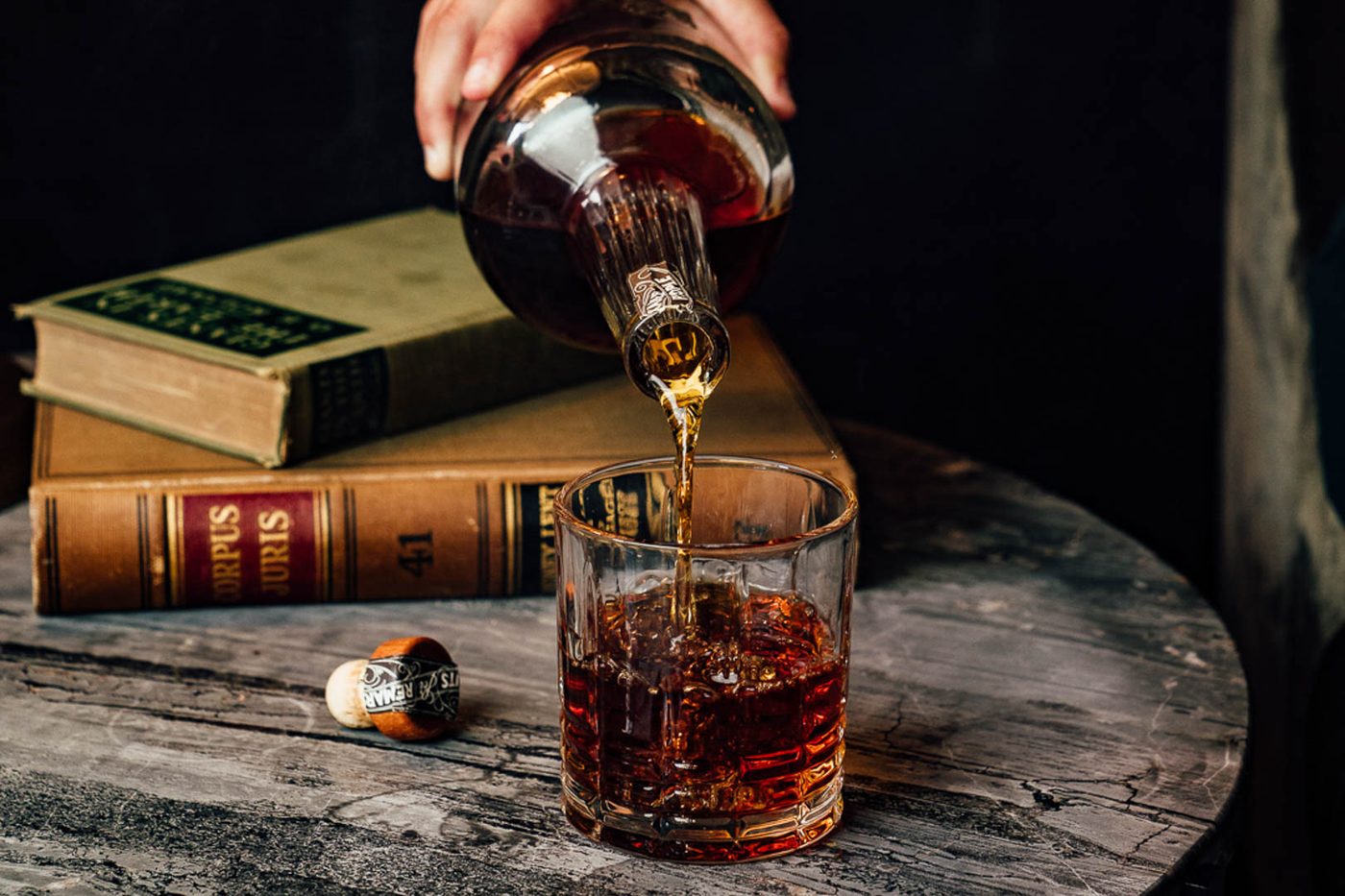 Joseph Magnus Bourbon poured into a rocks glass